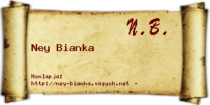 Ney Bianka névjegykártya